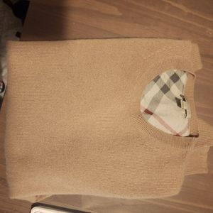 Burberry sweater elbow patch signature